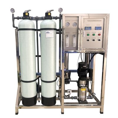 500L / H อุตสาหกรรม Reverse Osmosis โรงกรองน้ำอัตโนมัติเครื่องกรอง RO ขนาดเล็กระบบกรอง